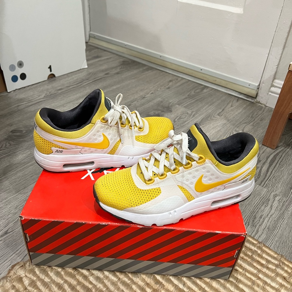 Nike Yellow and White Air Max Sneakers
